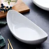 Płyty 1PC w stylu chiński kreatywny statek kształt owalny nieregularny zastawa stołowa domowa kuchnia restauracja dostarcza desery sałatki