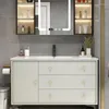 Conjunto de accesorios de baño Gabinetes de baño de lujo ligeros combinados con un lavabo moderno y simple