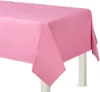 Other Event Party Supplies Pink Solid Color Disposable Plastic Plate Cup Tablecloth Birthday Wedding Decoration For 10 People Adult 230822