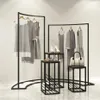 Hänger rack klädbutik display rack i ö skåp kvinnors butik horisontell bar järn Art251d