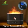 Essential Oils Diffusers 250ml Flame Humidifier 1/3/5H USB Smart Timing LED Electric Aroma Diffuser Simulation Fire Night Lamp 230821