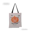 Other Festive Party Supplies Large Halloween Canvas Bag Reusable Fabric For Trick Or Treating Candy Gift Bags Sack Drop Delivery H Dhdqf