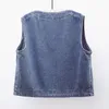 Coletes femininos verão fino colete jeans fino mulheres esbelta curta cistona casual cistas de bolso de bolso cowboy jacket sem mangas jeans vintage jeans fêmea feminina