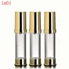 100pcs Mini 5ml 10ml Havasız Pompa Şişesi Yeniden Doldurulabilir Temel Konteyner -lotions ve Jels Dispenser Seyahat Konteyneri CVPAG