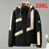 Herenjacks plus maat 10xl parkas mannen winter dikke jas jas mode casual patchwork parka mannelijk zwart big big big big