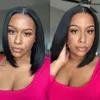 Glueless 13x4 Short Straight Bob Wig HD透明な人間の髪のレースフロントウィッグ販売中の女性用Isee Brazilian Hair