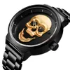 Skull Quartz Orologio in acciaio inossidabile Male Waterrooff Orologio militari guardano Relogio Masculino230n