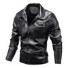 Мужские куртки весенняя осень мужская мотоциклетная кожаная куртка высококачественная мода причинно -следственная шерсть