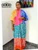 Etnische kleding Oversized African Dashiki Robe Print Long Maxi Dress Boubou Africain Homme 230821