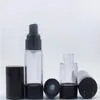 15ml 30ml 50ml de dispensador de bomba preto sem ar vazio Dispensador de garrafas Recarregável Creme a vácuo Garrane de spray qqkjs