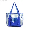 Totes 2023 Bolsos Carteras Mujer Fashion Women Jelly Candy Clear Transparent handväska Tote axelväskor Beach Bag Balestra HKD230822