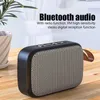 Portabla högtalare G2 Mini Fabric Bluetooth -högtalare stöder TF -kort Trådlös anslutning utomhusljud Stereo Creative Present Subwoofer Y2212 L230822