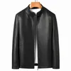 Men's Trench Coats Autumn And Spring Stand Collar Jacket Natural Leather Thin Section Plus Velvet Fashion Motorcycle Youth 230822