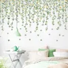 Wall Stickers Large Nordic Green Leaf for Living room Bedroom Decor Removable PVC Decals Home Room sticker 230822