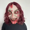 Partymasken Evil Dead Rise Latex Mask Cosplay Rave Horror Killer Volles Gesicht gruselige Maskerade Halloween führen Kostümprops 230821 durch