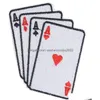 Strumenti per le nozioni di cucitura Punk Iron One Lucky Poker Ace of Spades Hearts Card Appliques ricamato per giacche da abbigliamento Accessorio fai -da -te DHLW8