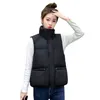 Women's Vests ZXRYXGS Jacket Cotton Vest 2023 Autumn Winter Korean Thickened Standing Collar Warm Sleeveless Coat