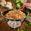 Dinnerware Sets Double Hole Spoon Set Ramen Chopsticks Kitchen Porcelain Noodles Large Japanese-style Home Soup