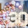 Altre forniture per feste di eventi 915 cm Light Up Giant Numero Balloon Riempimento Box 1st 18 30 40 50 Birthday Mosaic Frame Decoration 230821