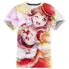 メンズTシャツカワイイガールアニメラブライブTシャツ3Dプリント男性女性ユニセックスTシャツ夏の特大のカジュアルファッション服Tシャツ