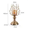 Titulares de velas Crystal Glass Pós-moderno Decoração de metal Candlestick Mesa de ouro Ornamentos de luxo de luxo