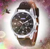 Top Model Quartz Fashion Mens Watch 43 -мм популярные дату Men Design Designer Кожаные часы оптовые набор шнеки мужские подарки мужские подарки.