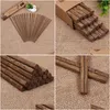 Hosques de bosques naturais de madeira de bambu de madeira sem laca de lacas de mesa de mesa de mesa de jantar hashi sushi chinês lz0881 entrega de gota jardim home jardim dhod7