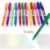 Stylos à bille Stylos à gel effaçables - 12 pièces stylos effaçables à la chaleur pour tissu 0,5 mm stylo à bille roulant à pointe fine pour enfants étudiants adultes 230821