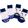 Chien Vêtements Chiot Chaussettes En Tricot 4pc / Set Mignon Petits Chiens Coton Anti-Slip Chat Chaussure Pour Automne Hiver Intérieur Porter Slip On Protector