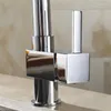 Küche Wasserhähne Chrom Silber Messing Spüle Wasserhahn hoher Ausziehen Spray Ein Hebeldeck Kaltmischer Wasser Tap GYD-5104LKITCHEN