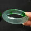 BANGGLE MYANMAR Jadeite galleggiante fiore verde giada Accessori per gioielli preziosi braccialetti certificati braccialetti amuleti