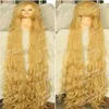 Loiro emaranhado Rapunzel 200 cm de longa distância Wavy Curly Cosplay Party Wig Hair163b