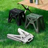 Camp Furniture Outdoor Tragbarer Klapphocker Hochbelastbares Griffdesign Langlebiger Ministuhl Angeln Quadratisch Camping