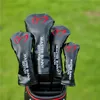 Inne produkty golfowe Golf Woods Covers dla kierowcy Fairway Hybrid 135H Clubs Zestaw głowy Pu Skórzanie Unisex Protector Golf Akcesoria 230821