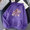 Women's Two Piece Pants Socially Awkward Butterfly With Flower Design Hoody Woman Harajuku Casual Hoodies Fashion Loose Sportswear Autumn