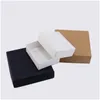 Gift Wrap Brown/White/Black Kraft Paper Cardboard Box Craft Packaging Black With Lid Carton Boxes Lx0560 Drop Delivery Home Garden Fes Dhb6R