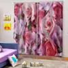 Gordijn Mooie Po Fashion Customized 3d Curtains Pink Rose Wedding Raam voor Living Room Slaapkamer