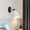 Lámpara de pared Luces de madera Aplique de noche Luz moderna para dormitorio Nordic Macaroon E27 Lámparas y linternas para el hogar