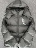 Trapstar London Shooters Hooded Puffer Jacket - Svart / reflekterande pufferjacka broderad termisk luvtröja män Vinterrockstoppar