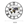 Wall Clocks 3D The Clock Globe Of Earth Decorative Decor Modern Porch Art Round Gift