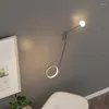 Wall Lamp Nordic Minimalist Creative Home Decor Bedroom Bedside Background Flats Stair Porch Aisle LED Light Fixture