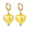 Brincos de argolas de moda casamento Bijoux Heart Love Cerâmica para mulheres Brincho de argila elegante Jóias de presente para festas