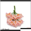 Fiori decorativi ghirlande di forniture festive Delivery Garden Delivery 840 PC/Lotto Mini testa artificiale Mini fatti fatti a mano PE schiuma Calla lily ot1pz