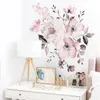 Wall Stickers Sticker 3090cm Watercolor Pink Flower Cluster Home Background Decoration Can Be Removed 230822