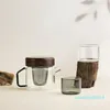 Verres à vin Style japonais créatif ménage verre théière moderne minimaliste thé-eau séparation théière haute température ensemble