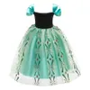 Vestidos de menina Anna fantasia para meninas Princesa Cosplay Dress Childra