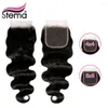 Stema HD Lace Closure Body Wave 4x4 5x5 With Baby Hair Natural Color Brazilian Remy Human