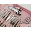 Andere huishoudelijke zonsopgangen 26 stks/set snoeiende nagel knipsels snijden tangen set groove pedicure ontsteking dode huid clipper gereedschap druppel dhw5t