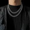 Designer Cuban Chain Hiphop Men's and Women's Fashion Hip Hop INS Exaggerated Titanium Steel Colorless High Street Chunky Necklace