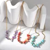 Choker Fashion Jewelry Women Natural Crystal Stone Amethyst Beads Necklace Turquoise